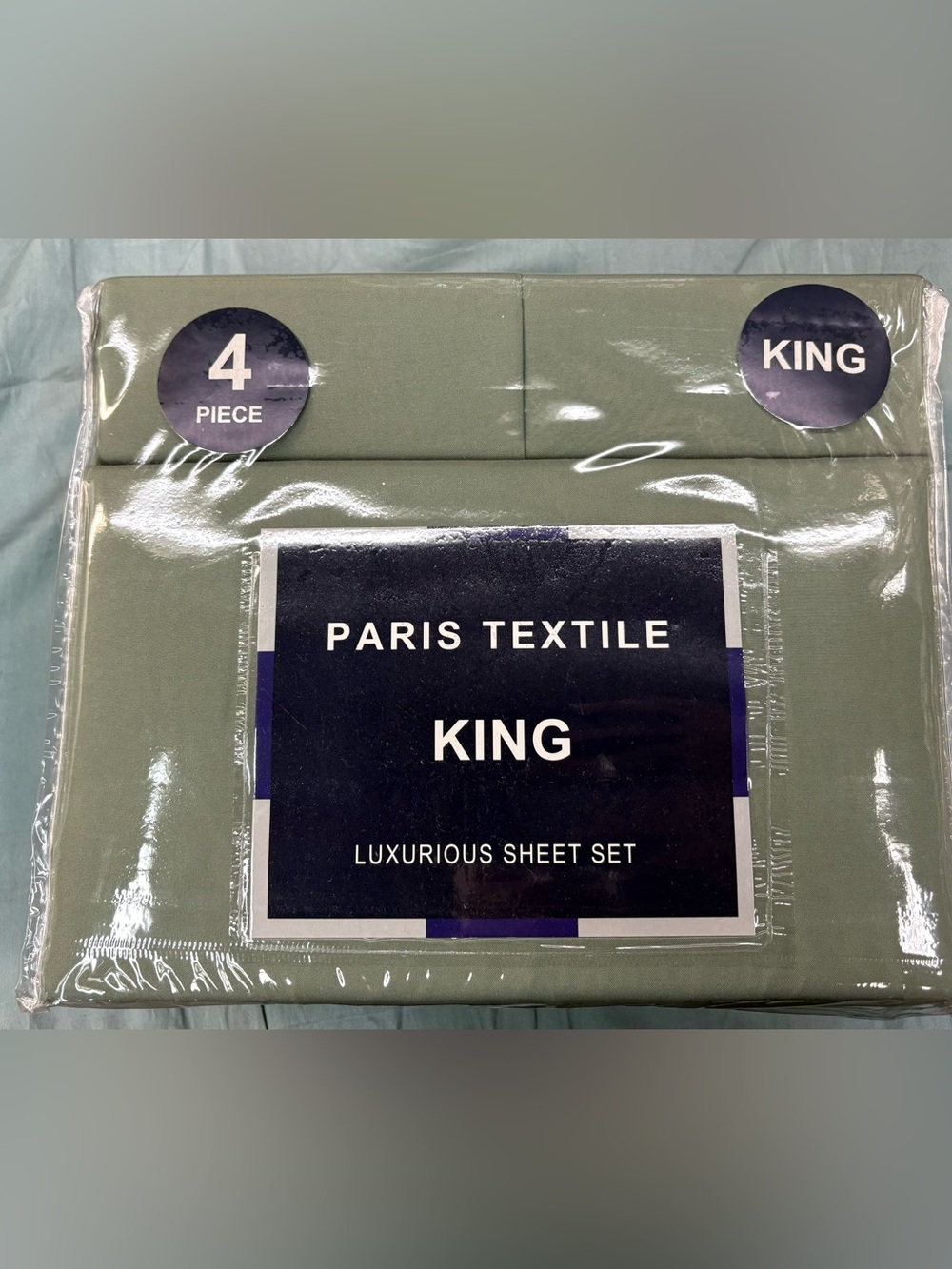 4pc King Sheet Set - Sage Green super soft deep pockets luxury sheet sets